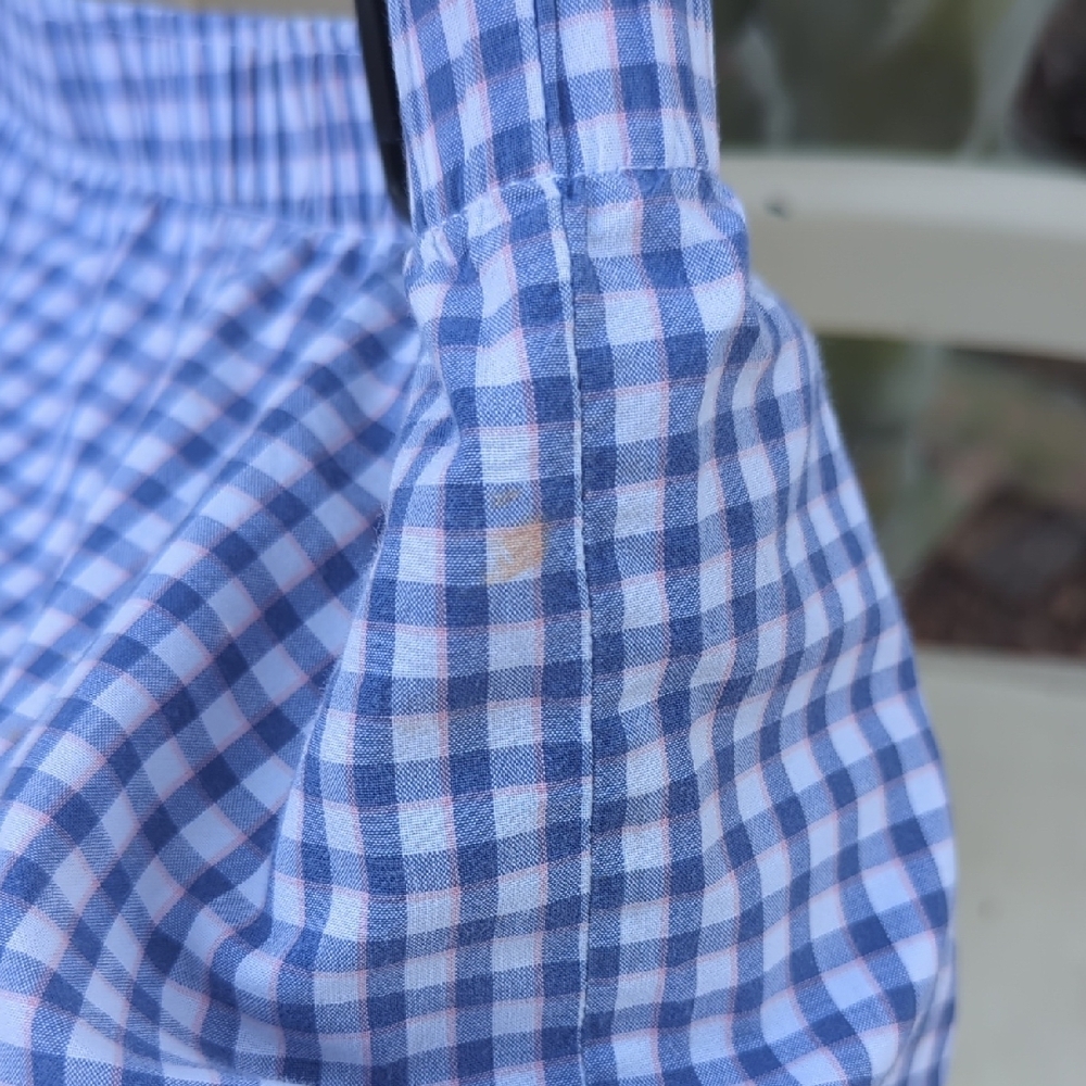 💙 Y2K Victoria's Secret Gingham Pajama Shorts with Eyelet Lace Trim - Picture 4 of 6